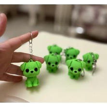 Aura Design Studio Sevimli Köpek Figürlü 3D Anahtarlık, Hediyelik, Çanta Süsü