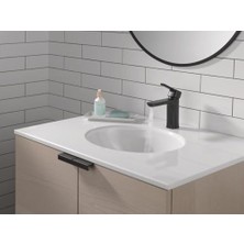 Terra Organik 581LF-BLGPM-PP Modern Saplı Proje Paketi Banyo Bataryası Tek Delikli, Mat Siyah