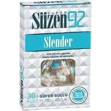 Süzen 92 Slender Sigara Filtresi – 30 Paket x 24 Adet, Ince (Slender) Filtre