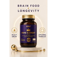 O2U Enerji, Odak ve Bağırsak Desteği | Yorgunluk & Zihin Sisi İçin Lipozomal 30 Dilaltı Tablet | Prime Element