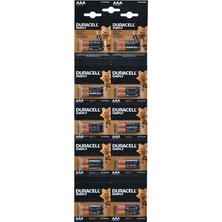 Duracell Aaa Alkalin Ince Kalem Pil 20’li Kartela – Yırtmalı Paket