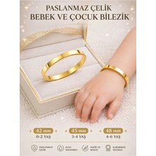 1 Adet 0-6 Yaş Paslanmaz Çelik Altın Kaplama Çocuk Bilezik Çocuk Ajda Bilezik Bebek Bilezik