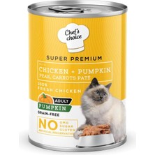 Terra Organik Chef's Choice Tavuklu ve Balkabağı Ezmeli Yetişkin Kedi Yaş Maması, 400 G x 12 Adet