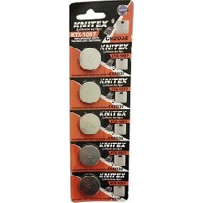 Knitex CR2032 3V Lityum Düğme Pil – Saat ve Elektronik Cihaz Pili