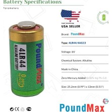 Terra Organik Alkalin 5x 4LR44 (4AG13, L1325), 6V | 1x 5'li Paket