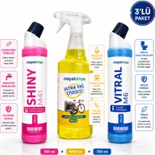 Maya Kimya M41 Duşakabin Banyo,armatür Temizleyici  + M6 Tuvalet Temizleyici 750 ml ve  Ultra Yağ Çözücü 1000 ml 3'lü Temizlik Seti