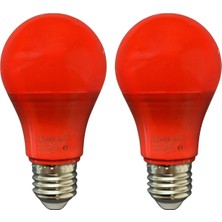 Avarson (2 Adet) Osaka 10W Kırmızı Işık E27 Duylu (Kalın Duy) LED Ampul