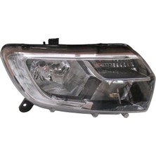 Bzt Renault Symbol- 17/21; Far Lambası Sağ Manuel Siyah Ledli (E Marklı) 260102037R