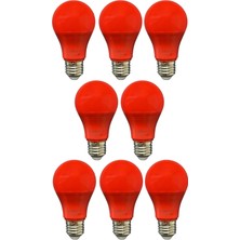 Avarson (8 Adet) Osaka 10W Kırmızı Işık E27 Duylu (Kalın Duy) LED Ampul