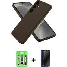 Pileli Store Pilelistore™ Galaxy A26 Kılıf Kozmos Yansıma Özel Seri - Siyah 3D Antistatik Hayalet Cam Ekran Koruyucu + Raze Metal Kamera Lens - Gs