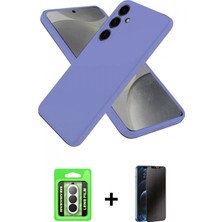 Pileli Store Pilelistore™ Galaxy A26 Kılıf Kozmos Yansıma Özel Seri - Siyah 3D Antistatik Hayalet Cam Ekran Koruyucu + Raze Metal Kamera Lens - Gs