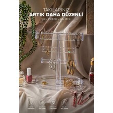 UltraMint Modern Takı Organizer Standı, Masaüstü Düzenleyici, Çoklu Takı Saklama