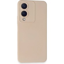 Bucuks Mey Ithalat®  Vivo Y17S Kılıf Nano Içi Kadife Silikon - Pudra