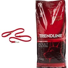 Of Animals Halti Köpek Eğitim Kayışı, Küçük Boy Kırmızı, 2 M + Trendline Kuzu Etli & Pirinçli Yetişkin Köpek Maması 15 kg