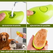 melby Buharlı Tarak Kedi ve Köpek Bakım ve Tüy Toplama Tarağı