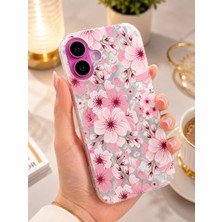 Edelfu iPhone 16 Plus Uyumlu - Aurora Parlak Tüy Desenli Gümüş Koruyucu Silikon Telefon Kılıfı