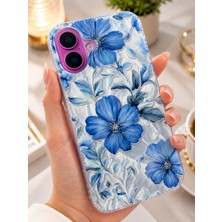 Edelfu iPhone 16 Plus Uyumlu - Aurora Parlak Tüy Desenli Gümüş Koruyucu Silikon Telefon Kılıfı