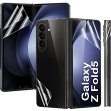 - Galaxy Z Fold 5 ile Uyumlu 360 Ön Arka 2in1 Ekran ve Kasa Koruyucu Film Şeffaf Fullbody Cam