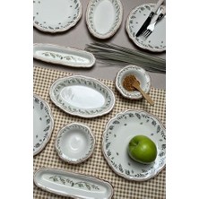 Tabakevi Tabak Evi Flower Green Kahvaltı Takımı 6 Kişilik 14 Parça