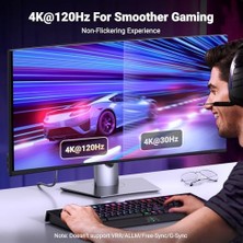 8k 60Hz Displayport 1.4 To HDMI 2.1 Örgülü Kablo, 2m, 80397