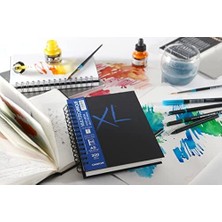 Canson Xl Kağıt, Dokulu, Karışık Medya, 300 G/m², A4, Orta Tanecikli, Spiral Blok, Uzun Sayfa, 34 Beyaz Yaprak, Profesyonel Sanatçılar ve Öğrenciler Için Ideal