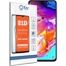 Galaxy A70 ile Uyumlu Tam Kaplayan 21D Temperli Ekran Koruyucu Cam