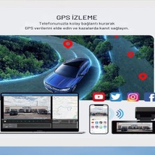A3 4K Wifi Dahili Gps Araç Kamerası (Ön + Arka Kamera)