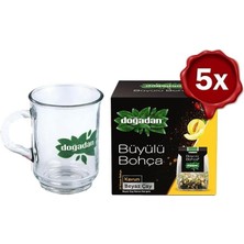 Doğadan Büyülü Bohça Beyaz Çay Kavun 10'lu 12 G x 5 ve Doğadan Cam Bardak Hediyeli