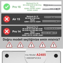 MacBook Pro 16.2 Inç 2021-2023 M1-M2-M3-M4 Çip ile Uyumlu Şeffaf Dayanıklı Koruyucu Kılıf, Ultra Ince Kabuk Koruma Sert Kapak Pro 16 Inç A2485 A2780 A2991 A3186 A3403 (Şeffaf)
