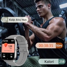 Bix SW03 2.01” Tft Geniş Ekran, Spor Sağlık Takibi ve Bluetooth 5.2 Telefon Görüşme Özellikli IP67 Suya Dayanıklı Ios & Uyumlu Akıllı Saat (Siyah)