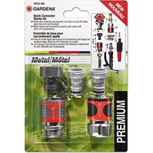 Premium Metal Bahçe Hortum Konnektör Seti, 5 Parça, 1,3-1,6 cm Hortum Için