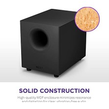 Nzxt Relay Pc Oyun Masaüstü Derin Bas Hoparlörü – AP-SUB80-EU – 140 Watt – Daha Derin, Güçlü Bas – Aşağı Yayılan 6,5 Inç Sürücü – Crossover ve Faz Için Döner Düğme – Siyah