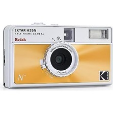 Kodak Ektar H35N Yarım Çerçeve Film Kamera, 35 Mm, Yeniden Kullanılabilir, Odaksız, Ampul Fonksiyonu, Dahili Yıldız Filtresi, Kaplamalı Geliştirilmiş Lens (Film ve Aaa Pil Dahil Değildir) (Cam