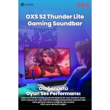 Oxs Thunder Lite Pc Oyun Soundbar | Sanal Surround | 2.0 | Hdmı/aux/optik | Bluetooth 5.0