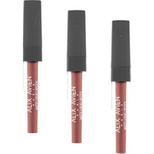 Uzun Süre Kalıcı Kadifemsi Kuruma Yapmayan Mat Likit Ruj - Lipstick 504 Spicy Terracott (3 Paketi)