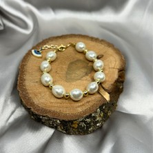 Suerte Accessories El Yapımı Sakız Incili Özel Tasarım Evim Eye Charm Aksesuar Kadın Inci Bileklik