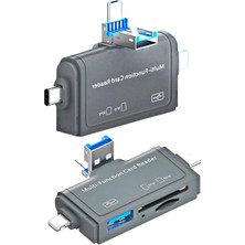 7in1 Micro Usb, Type C, Iphone 15, 14, 13, 12, 11 Pro,pro Max Uyumlu, Multi, Kart Okuyucu, Otg, Sd Tf USB Dönüştürücü
