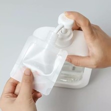 Çok Amaçlı 6'lı Paket Doldurulabilir Torba Şişe, Pratik ve Kolay Kullanım, Seyahat, Sabun, Dezenfektan, Losyon, Şampuan, Saç Kremi, Duş Jeli Doldurulabilir, 2x 30ML, 2x 50ML, 2x 100ML