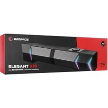 X10 2.0 Bluetooth'lu Rms 3W*2 Rgb Işıklı Multimedia USB 5V 45DB Gaming Oyuncu Speaker