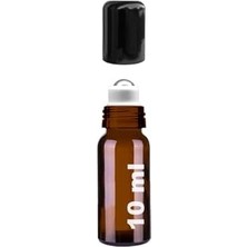 10 ml Çelik Roll On Şişesi 10 cc Sızdırmaz Siyah Kapaklı Cam Şişe 6 Adet (, 10)