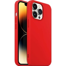 Labs 14 Pro Rubber S Silikon Kılıf, Ipeksi Dokunuş Hisli, Tam Koruyuculu Darbe Önleyici Kapak (Kırmızı)