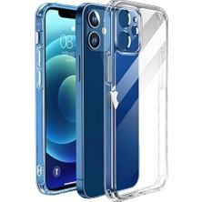 Bzontech 12 Mini ile Uyumlu Kılıf Şeffaf Silikon Kamera Korumalı 3D