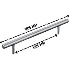5 Adet Keijo Inox 128MM Paslanmaz Kulp (Mobilya, Dolap Kulbu, Kulp Modeli)