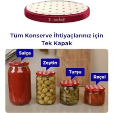 Sarkap Kavanoz Kapağı, 82MM, Hava Geçirmez, Sızdırmaz, Konserve Için Uygun, 10'lu Paket (Kalp)