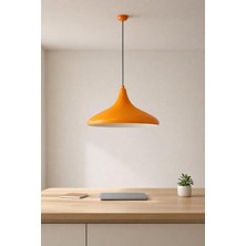 Modern Turuncu Sarkıt Lamba – Minimalist Tavan Aydınlatma, Metal Pendant Light, Yemek Masası & Salon Için Dekoratif Avize, Iskandinav Stil