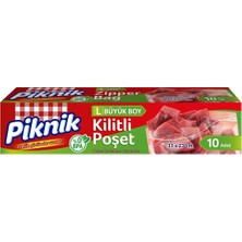 Piknik Gıda Ambalaj Kilitli Poşet Büyük 10'lu 1396
