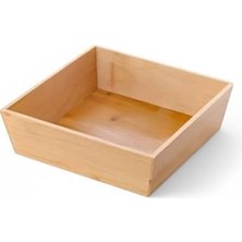 Bambu Lüx Kare Orta Boy Ekmeklik-Meyvelik 19CM, Bambu Ekmeklik Kare Orta Boy 19CM