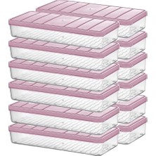 - Nora 12'li 1.2 Litre Küçük Boy Açık Pembe Saklama Kabı