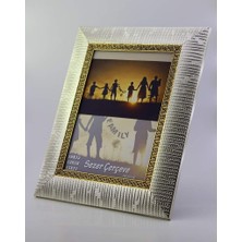 13X18 cm Gümüş Altin Desenli Dekoratif Fotoğraf Çerçeve