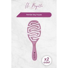 Professional Üç Boyutlu Saç Fırçası Geri Dönüştürülebilir Pembe 4169 x 2 Adet